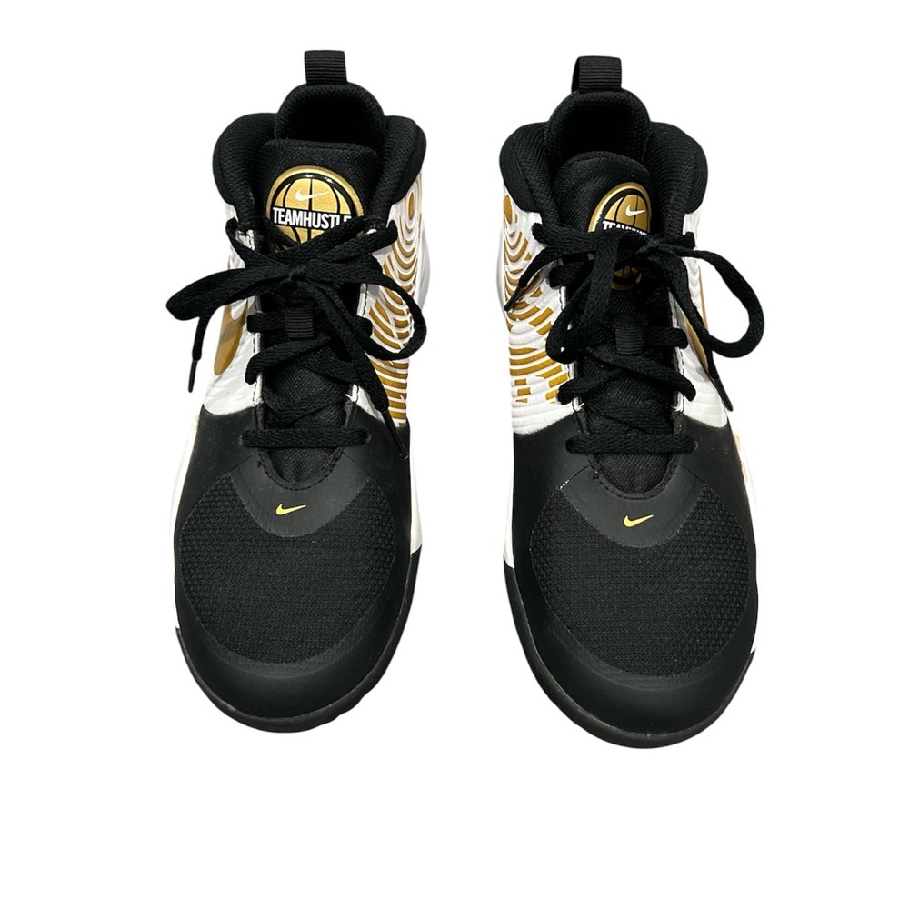 Nike Black and Gold Sneakers Premium Leather